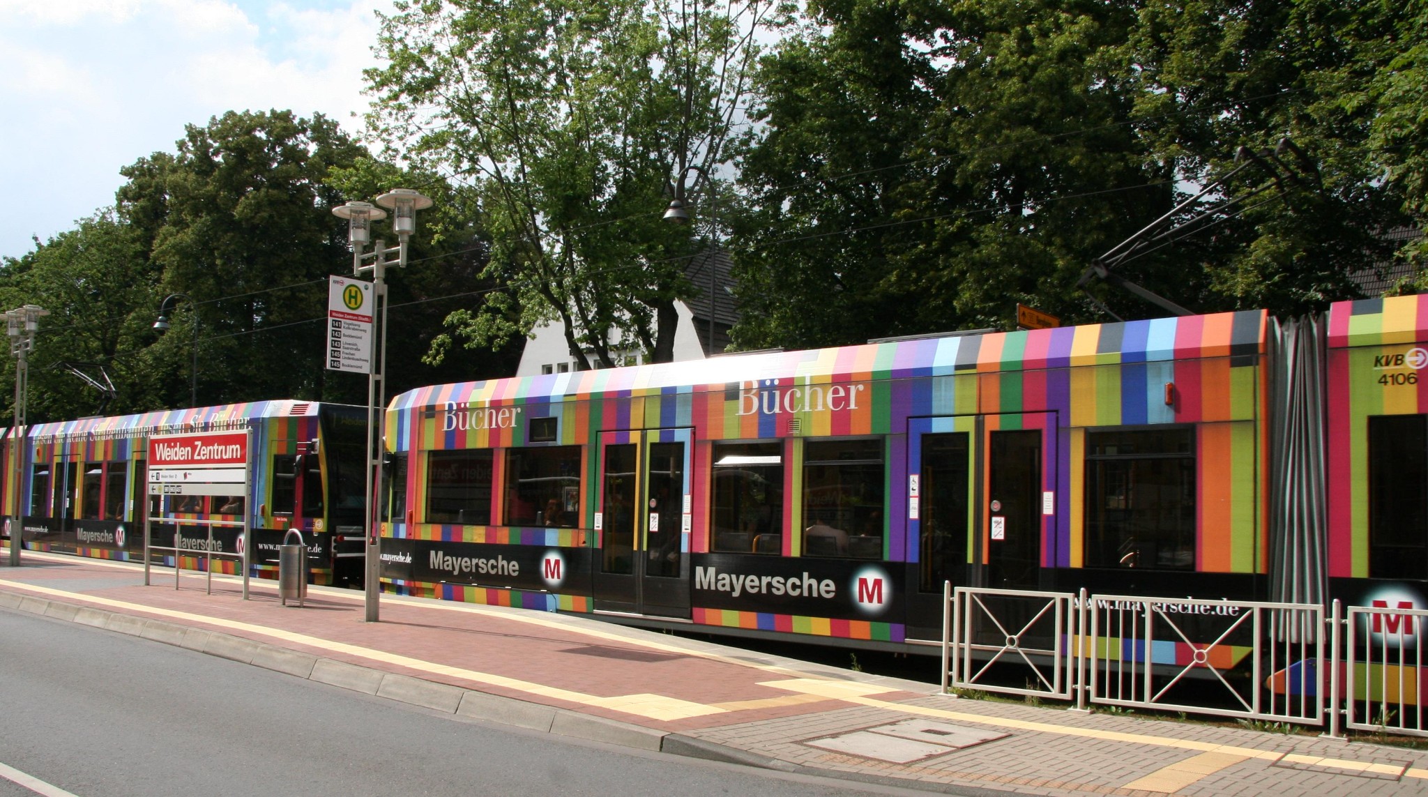 DVW Straßenbahnwerbung Mayersche