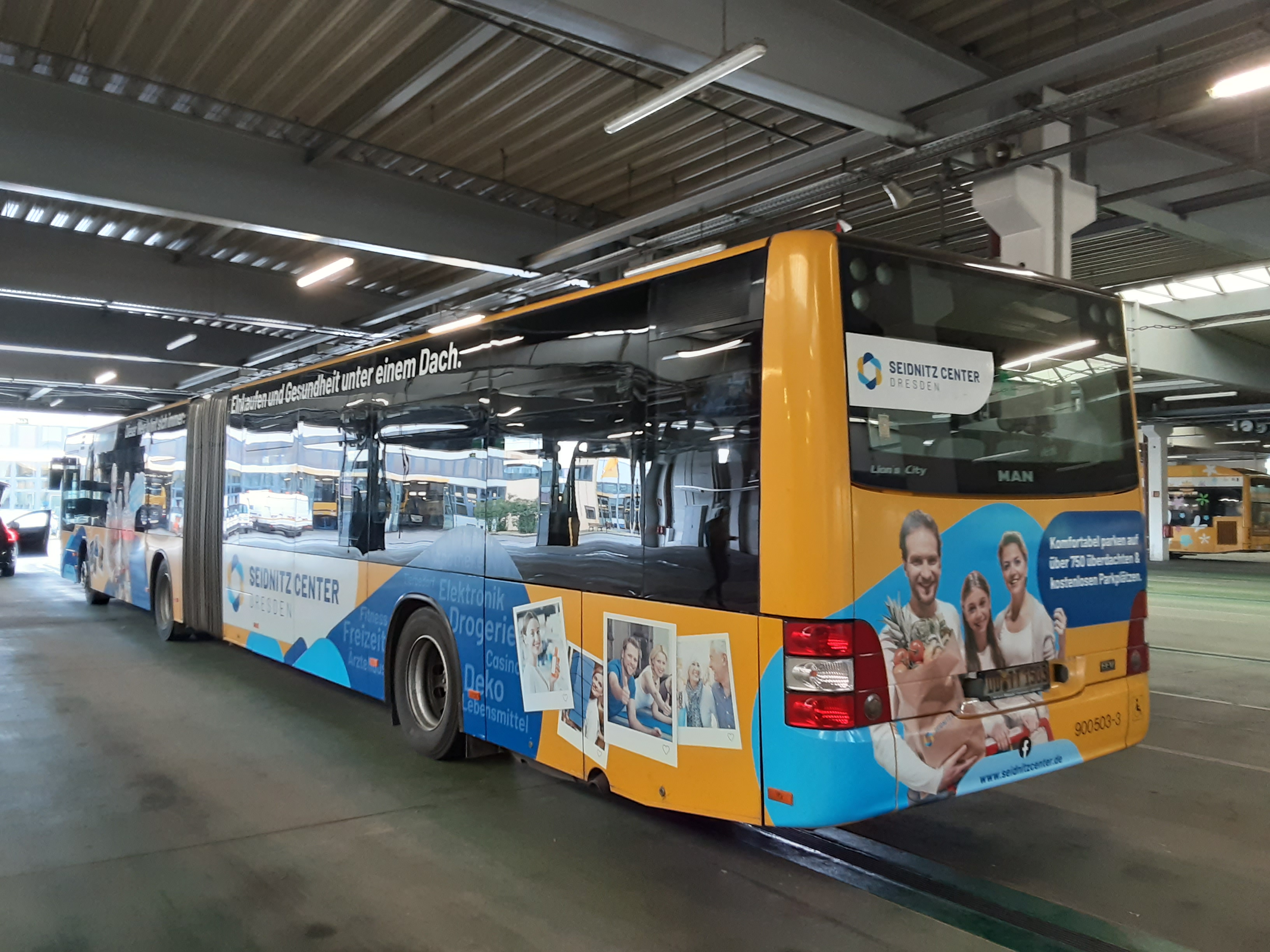 Seidnitz Center Dresden - Gelenkbus Ganzgestaltung